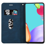 For Xiaomi Redmi Note 12 5G Global/Poco X5 Frosted Business Magnetic Horizontal Flip PU Phone Case(Blue)
