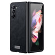 For Samsung Galaxy Z Fold5 SULADA Shockproof TPU + Handmade Leather Phone Case(Black) - Galaxy Z Fold5 Cases by SULADA | Online Shopping South Africa | PMC TechLife