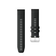 Compatible with Garmin Compatible witherunner 965 / 955 / 945 / 935 Screw Silver Steel Buckle Silicone Watch Band(Black)