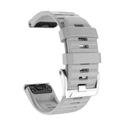 Compatible with Garmin Compatible witherunner 965 / 955 / 945 / 935 Screw Silver Steel Buckle Silicone Watch Band(Grey)