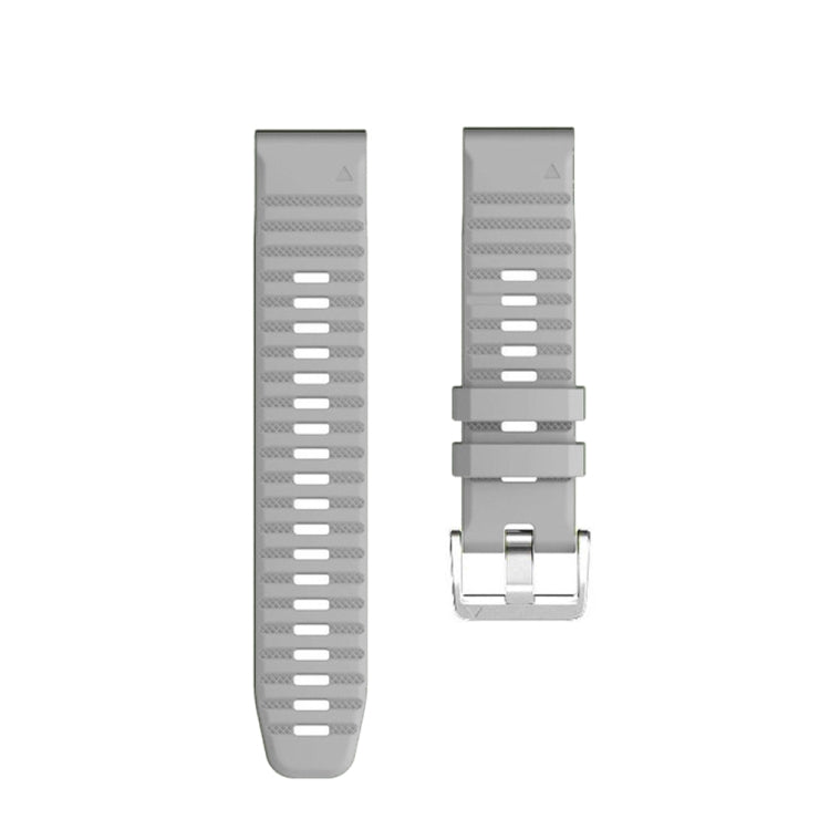 Compatible with Garmin Compatible witherunner 965 / 955 / 945 / 935 Screw Silver Steel Buckle Silicone Watch Band(Grey)