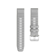 Compatible with Garmin Compatible witherunner 965 / 955 / 945 / 935 Screw Silver Steel Buckle Silicone Watch Band(Grey)