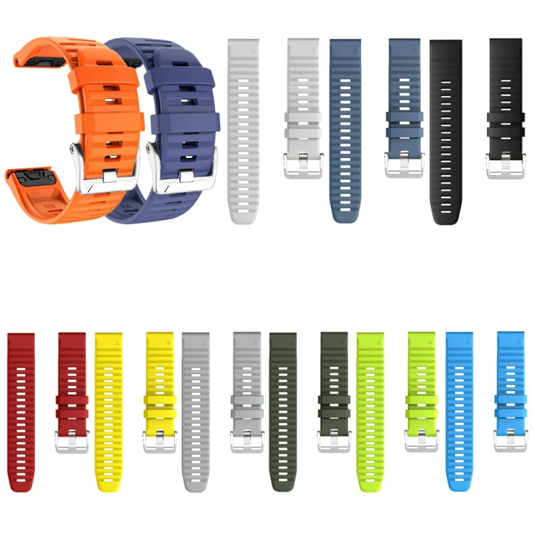 Compatible with Garmin Compatible witherunner 965 / 955 / 945 / 935 Screw Silver Steel Buckle Silicone Watch Band(Black)
