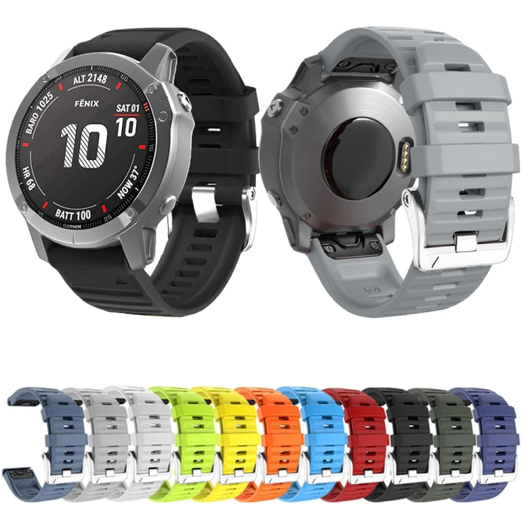 Compatible with Garmin Compatible witherunner 965 / 955 / 945 / 935 Screw Silver Steel Buckle Silicone Watch Band(Black)