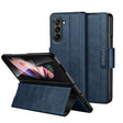 For Samsung Galaxy Z Fold5 SULADA All-inclusive Magnetic Snap Flip Leather Phone Case(Blue) - free shipping - PMC TechLife - Order now!