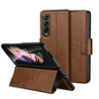 For Samsung Galaxy Z Fold2 / W21 SULADA All-inclusive Magnetic Snap Flip Leather Phone Case(Brown) - free shipping - PMC TechLife - Order now!