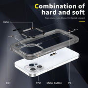 For iPhone 12 Pro Max Skin Feel TPU + PC Phone Case(Transparent Black)