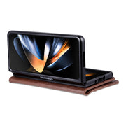 For Samsung Galaxy Z Fold5 5G AZNS Magnetic Calf Texture Flip Leather Phone Case(Dark Brown)