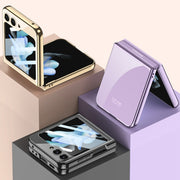 For Samsung Galaxy Z Flip5 GKK Integrated Electroplating Full Coverage Phone Case(Blue)