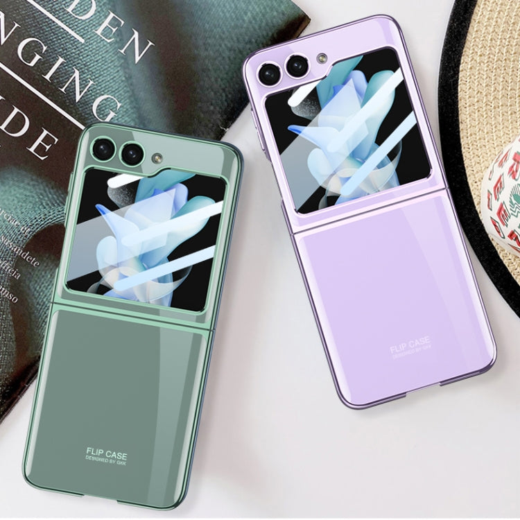 For Samsung Galaxy Z Flip5 GKK Integrated Electroplating Full Coverage Phone Case(Blue)