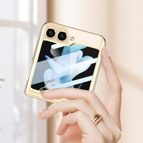 For Samsung Galaxy Z Flip5 GKK Integrated Electroplating Full Coverage Phone Case(Purple)