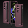 For Samsung Galaxy Z Fold5 GKK Ultra-thin Full Coverage Phone Flip Case with Pen Slot(Wine Red) - Galaxy Z Fold5 Cases by GKK | Online Shopping South Africa | PMC TechLife | Buy Now Pay Later Mobicred