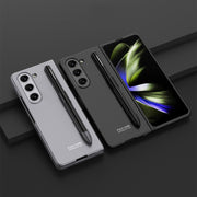 For Samsung Galaxy Z Fold5 GKK Ultra-thin Full Coverage Phone Flip Case with Pen Slot(Black)