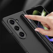 For Samsung Galaxy Z Fold5 GKK Ultra-thin Full Coverage Phone Flip Case with Pen Slot(Black)