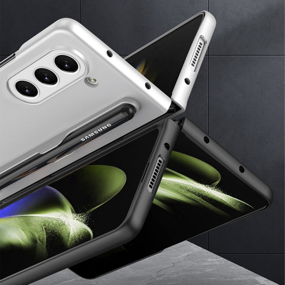 For Samsung Galaxy Z Fold5 GKK Ultra-thin Full Coverage Phone Flip Case with Pen Slot(Black)