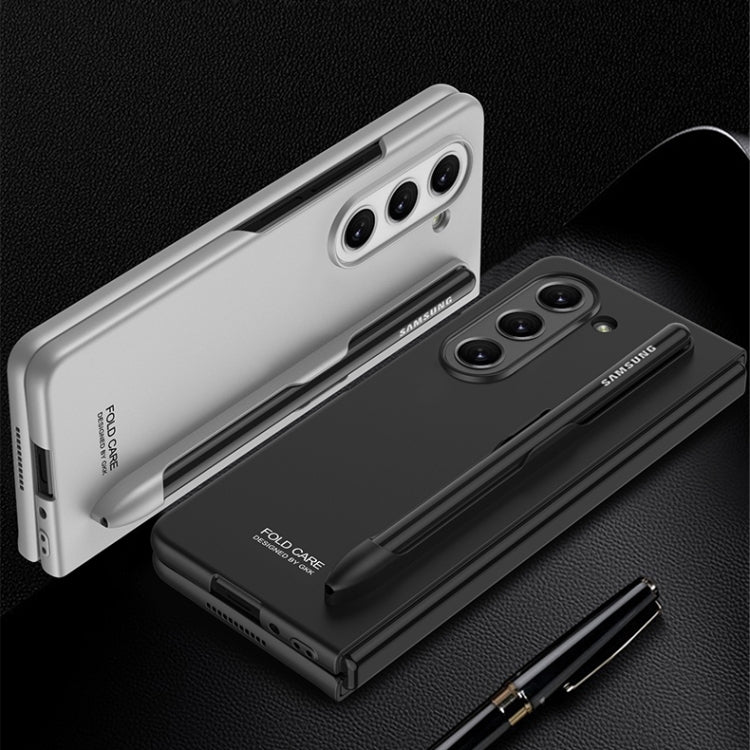 For Samsung Galaxy Z Fold5 GKK Ultra-thin Full Coverage Phone Flip Case with Pen Slot(Black)