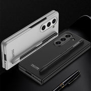 For Samsung Galaxy Z Fold5 GKK Ultra-thin Full Coverage Phone Flip Case with Pen Slot(Dark Green)