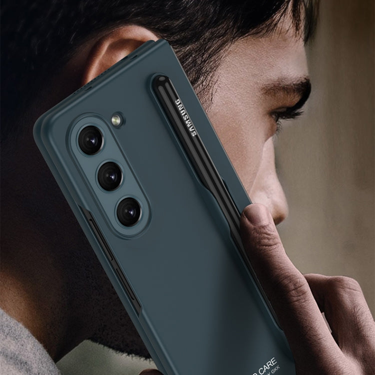 For Samsung Galaxy Z Fold5 GKK Ultra-thin Full Coverage Phone Flip Case with Pen Slot(Black)