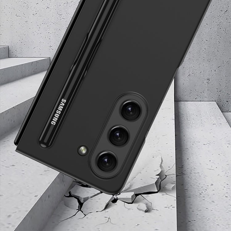 For Samsung Galaxy Z Fold5 GKK Ultra-thin Full Coverage Phone Flip Case with Pen Slot(Black)