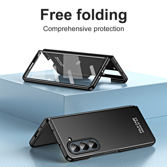 For Samsung Galaxy Z Fold5 5G Integrated AG Matte Folding Phone Case(Black)