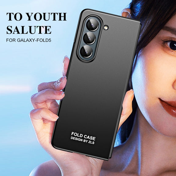 For Samsung Galaxy Z Fold5 5G Integrated AG Matte Folding Phone Case(Black)