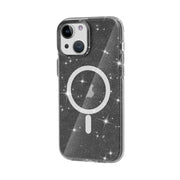 For iPhone 15 Terminator Style Glitter Powder MagSafe Magnetic Phone Case(Black)