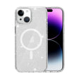 For iPhone 15 Plus Terminator Style Glitter Powder MagSafe Magnetic Phone Case(White) - free shipping - PMC TechLife - Order now!