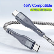 DUZZONA A2 PD 65W USB-C / Type-C to Type-C Fast Charging Data Cable, Length:3m(Grey)