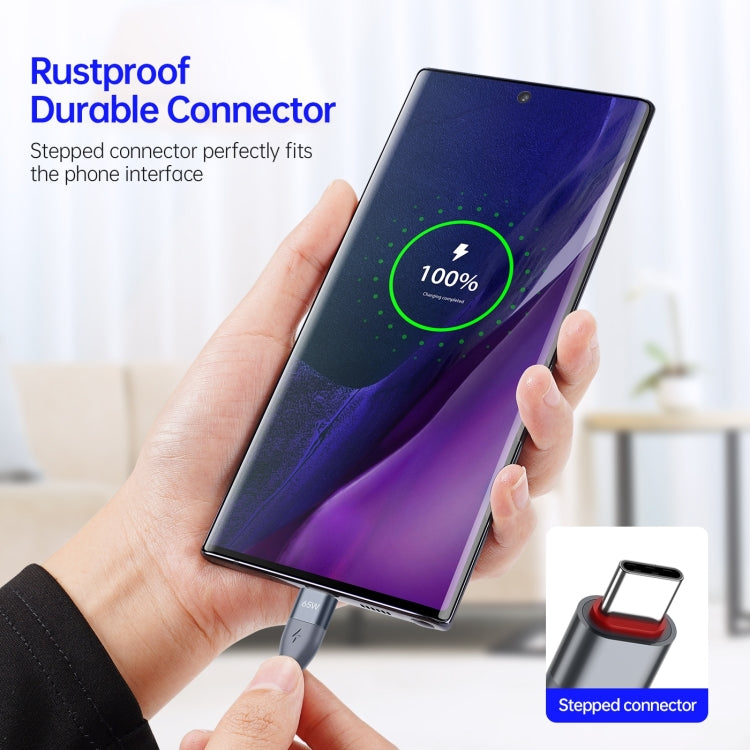 DUZZONA A2 PD 65W USB-C / Type-C to Type-C Fast Charging Data Cable, Length:3m(Grey)