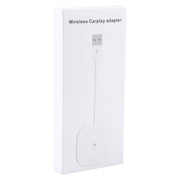 USB + USB-C / Type-C Wired to Wireless Carplay Adapter for iPhone(White)