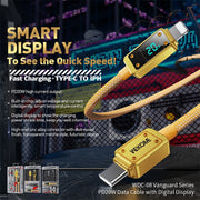WK WDC-08 PD 20W USB-C/Type-C to 8 Pin Digital Display Data Cable, Length: 1m(Black)