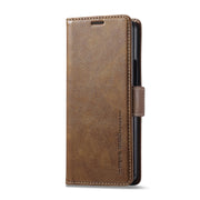 For Samsung Galaxy Z Fold5 LC.IMEEKE RFID Anti-theft Leather Phone Case(Brown)
