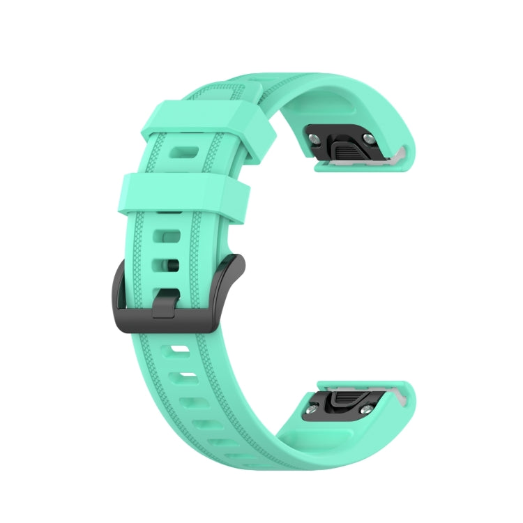 Compatible with Garmin Fenix 7S Pro 42mm Pure Color Silicone Watch Band(Lake Blue)