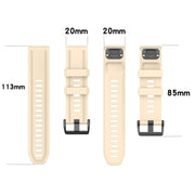 Compatible with Garmin Fenix 7S Pro 42mm Pure Color Silicone Watch Band(Blue)