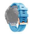Compatible with Garmin Epix Pro 42mm Rose Gold Buckle Silicone Watch Band(Sky Blue) - free shipping - PMC TechLife - Order now!