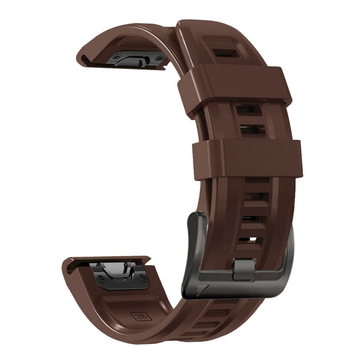Compatible with Garmin Instinct 2 Solar Sport Pure Color Silicone Watch Band(Brown)