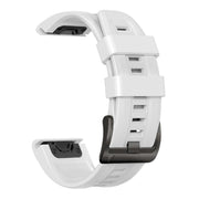 Compatible with Garmin Fenix 7 Pro 47mm Sport Pure Color Silicone Watch Band(White)