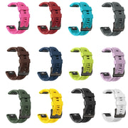 Compatible with Garmin Fenix 7 Pro 47mm Sport Pure Color Silicone Watch Band(Pink)