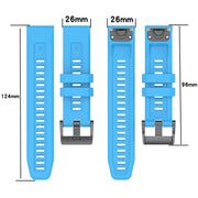 Compatible with Garmin Epix Pro 51mm Solid Color Silicone Watch Band(Blue)
