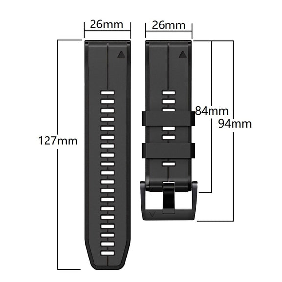 Compatible with Garmin Instinct 2X Solar Sports Two-Color Silicone Watch Band(Army Green+Black)