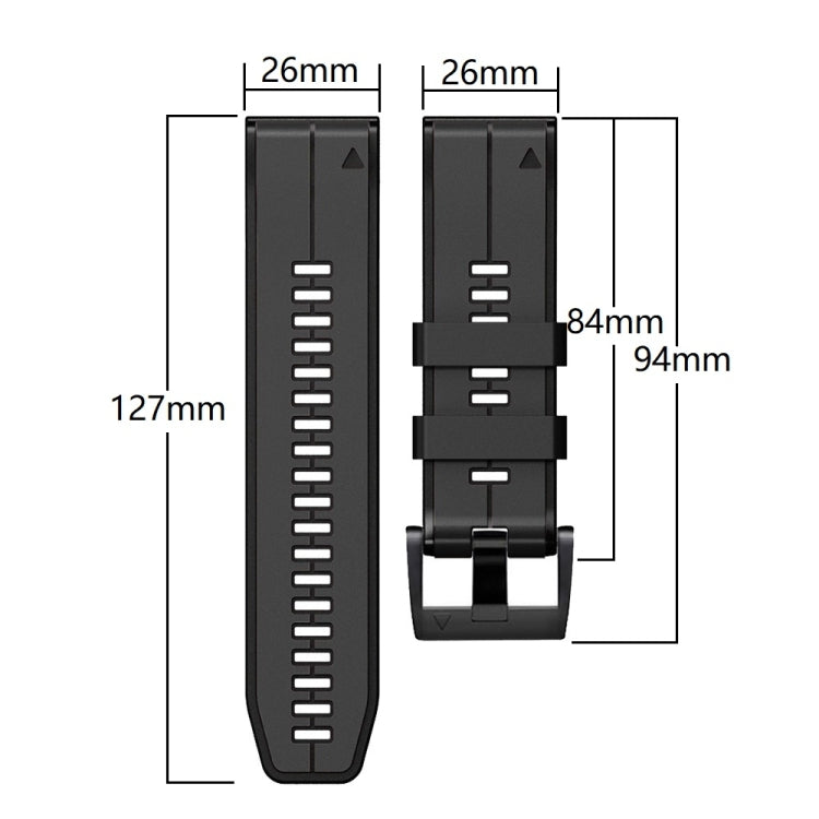 Compatible with Garmin Epix Pro 51mm Sports Two-Color Silicone Watch Band(Dark Blue+Black)