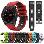 Compatible with Garmin Epix Pro 51mm Sports Two-Color Silicone Watch Band(Black+Yellow)