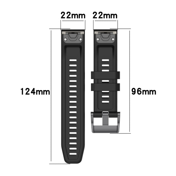 Compatible with Garmin Epix Pro 51mm Sports Two-Color Silicone Watch Band(Black+Yellow)