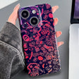 For iPhone 14 Painted Pattern Precise Hole PC Phone Case(Black Red Graffiti) - iPhone 14 Cases by PMC TechLife | Online Shopping South Africa | PMC TechLife