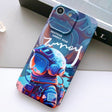 For iPhone SE 2022 / 2020 / 8 / 7 Painted Pattern Precise Hole PC Phone Case(Blue Paint Astronaut) - iPhone SE 2022 / 2020 / 8 / 7 Cases by PMC TechLife | Online Shopping South Africa | PMC TechLife