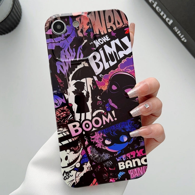 For iPhone SE 2022 / 2020 / 8 / 7 Painted Pattern Precise Hole PC Phone Case(Comics Umbrella Boy)
