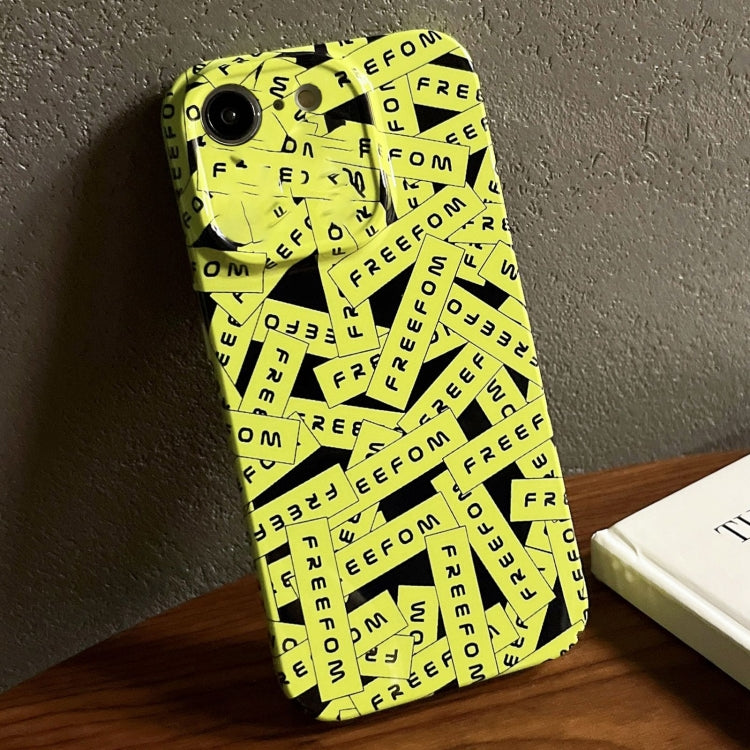 For iPhone SE 2022 / 2020 / 8 / 7 Painted Pattern Precise Hole PC Phone Case(Green Label)