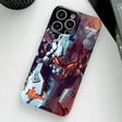 For iPhone 13 Pro Max Painted Pattern Precise Hole PC Phone Case(Orange Robot) - iPhone 13 Pro Max Cases by PMC TechLife | Online Shopping South Africa | PMC TechLife