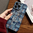 For iPhone 13 Pro Painted Pattern Precise Hole PC Phone Case(Green Plaid) - iPhone 13 Pro Cases by PMC TechLife | Online Shopping South Africa | PMC TechLife