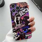 For iPhone 11 Pro Painted Pattern Precise Hole PC Phone Case(Comics Umbrella Boy)